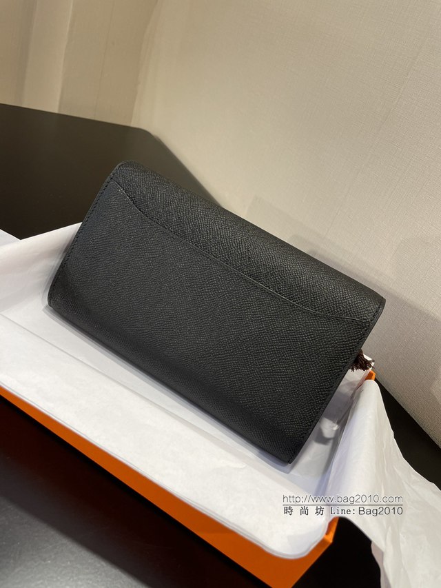 Hermes女士小挎包 愛馬仕Constance康康to go斜挎包 黑色金扣  tdh2313